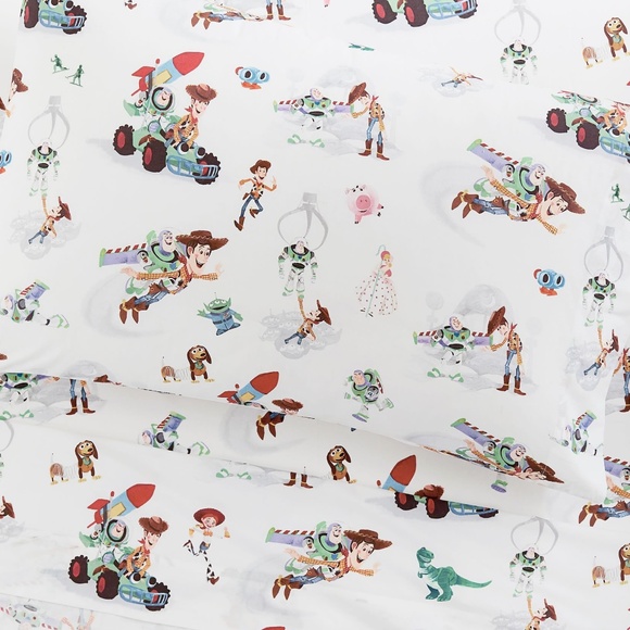 Pottery Barn Kids Toy Story Twin Quilt, Sheet Set, Sham and Two Accent Pillows - Picture 2 of 5